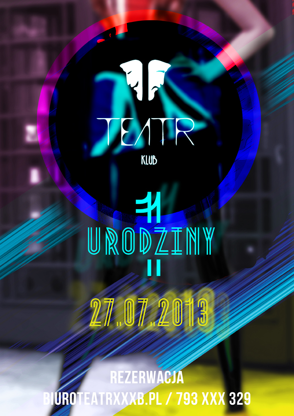 plakat dla klubu TEATR z Wrocławia