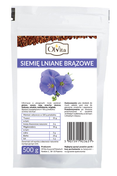 Projekty etykiet -  mąki dla producenta zdrowej żywności Ol'Vita